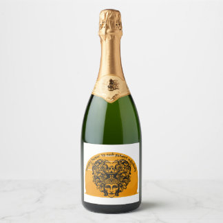 Bringing humour to each patient individually sparkling wine label
