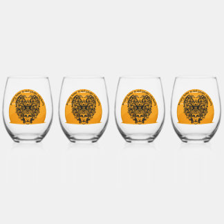 Bringing humour to each patient individually stemless wine glass