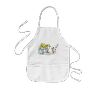 Bringing In The Christmas Cheese Bib Kids Apron