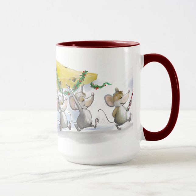 Bringing In The Christmas Cheese Mug (Right)