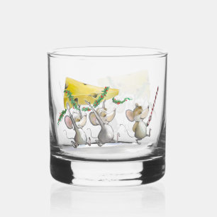 Bringing In The Christmas Cheese Whiskey Glass