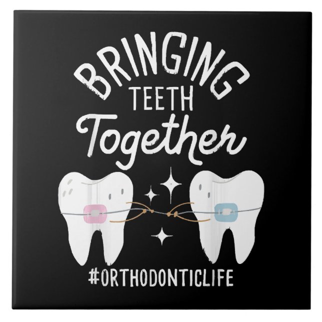 Bringing Teeth Together - Orthodontist  Tile (Front)