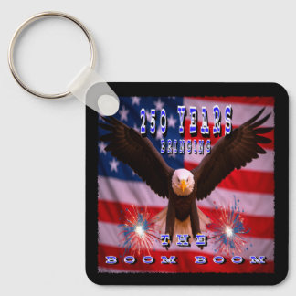 Bringing the Boom Patriotic Eagle Keychain