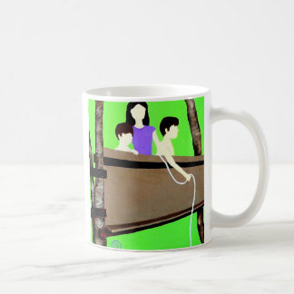 bringing up the cat. coffee mug