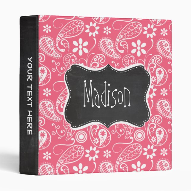 Brink Pink Paisley; Daisy Binder (Front/Spine)