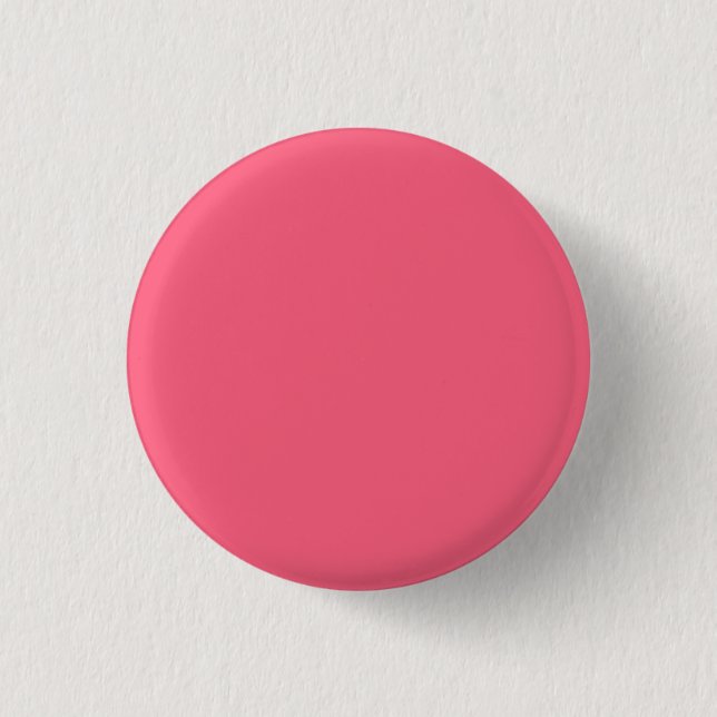 Brink Pink Solid Colour 1 Inch Round Button (Front)