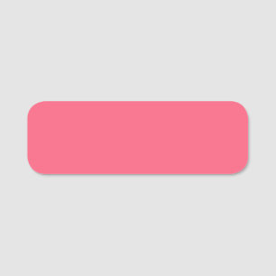 Brink pink (solid colour) name tag