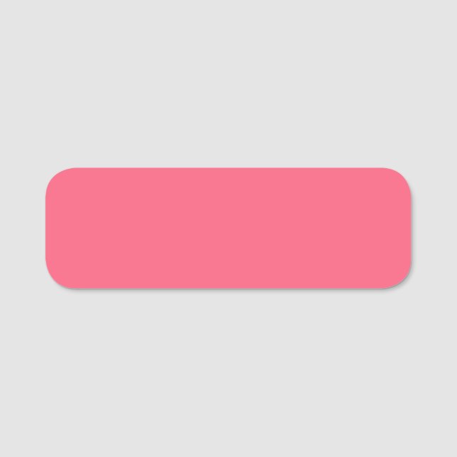Brink pink  (solid colour)  name tag (Front)
