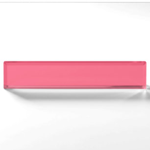 Brink pink (solid colour) nameplate