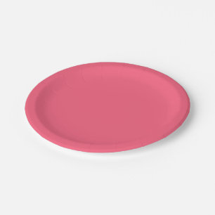 Brink pink (solid colour) paper plate
