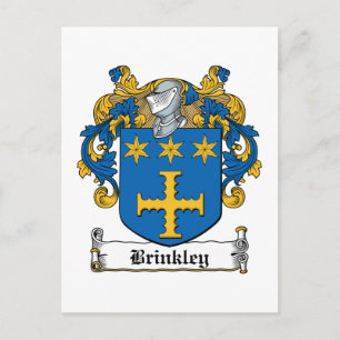 Brinkley Family Crest Postcard