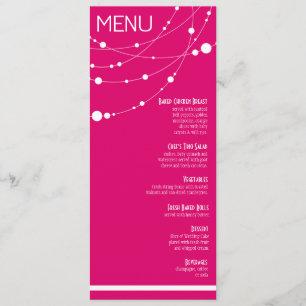 Brins élégants épousant le fuschia du menu
