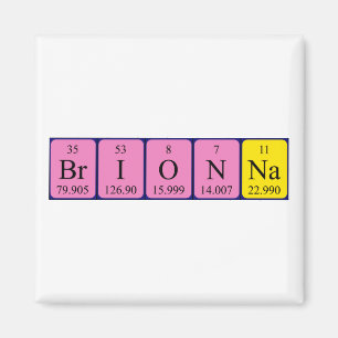Brionna periodic table name magnet