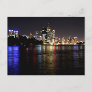 Brisbane à la carte postale de nuit