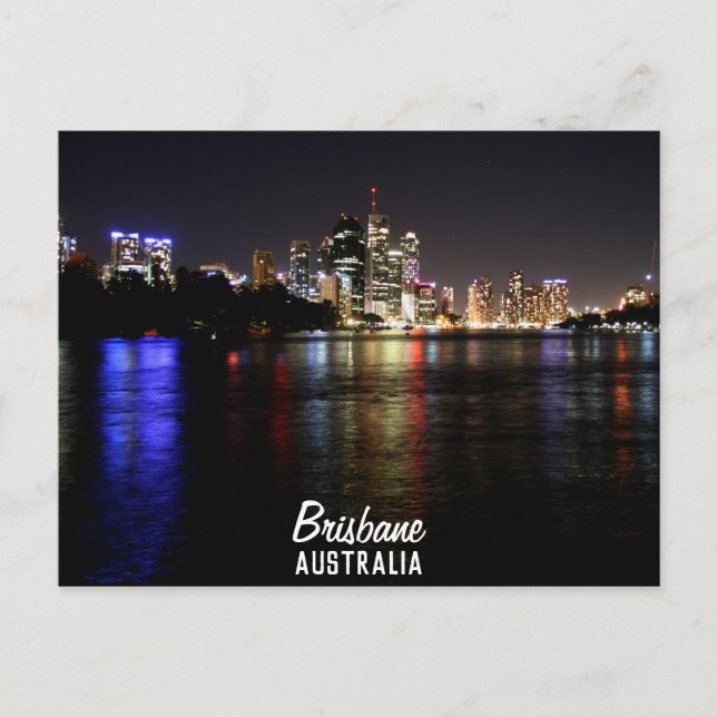 Brisbane à la carte postale de nuit (Devant)