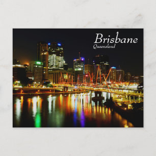 Brisbane at night 1 postcard