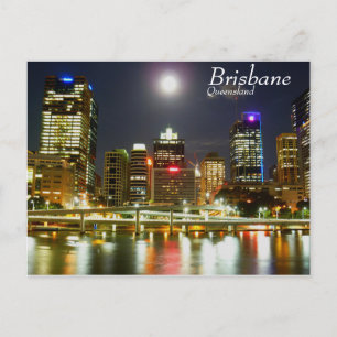 Brisbane at night postcard