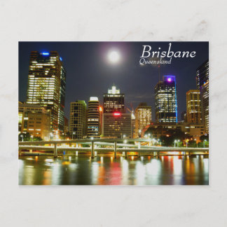 Brisbane at night postcard