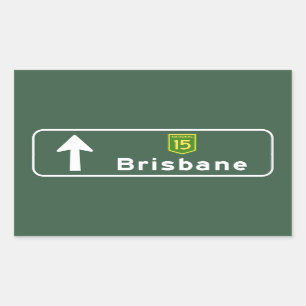 Brisbane, Australia Road Sign Sticker