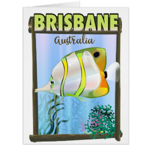 Brisbane Australie poster de voyage tropical