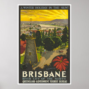Brisbane Print Australia Travel Poster Australian