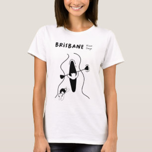 "Brisbane River Days" Illustration of a Cat T-Shirt