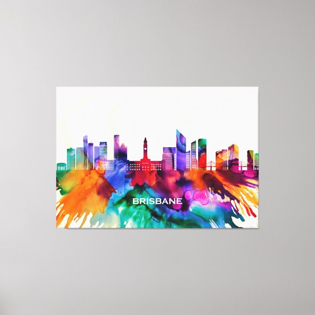 Brisbane Skyline Canvas Print (Front)
