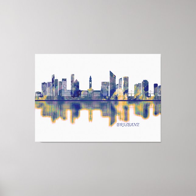 Brisbane Skyline Canvas Print (Front)
