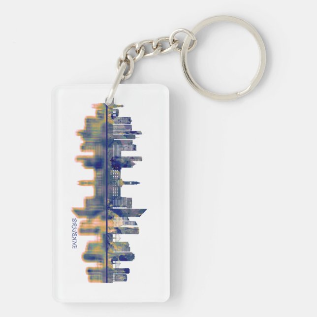 Brisbane Skyline Keychain (Back)