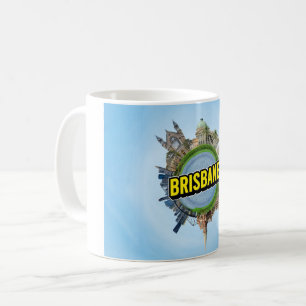 Brisbane tiny little planet landmark architecture coffee mug