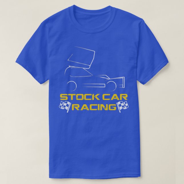BRISCA Stock Car Racing car with chequered flags T-Shirt (Design Front)