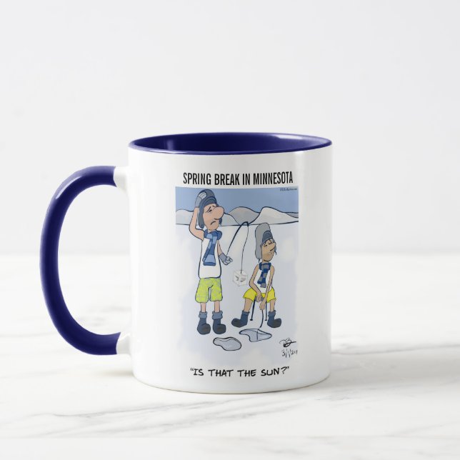 Brise de printemps Bleu Combo Mug (Gauche)
