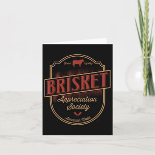 Brisket Appreciation Society Smoking Meat Vintage Card