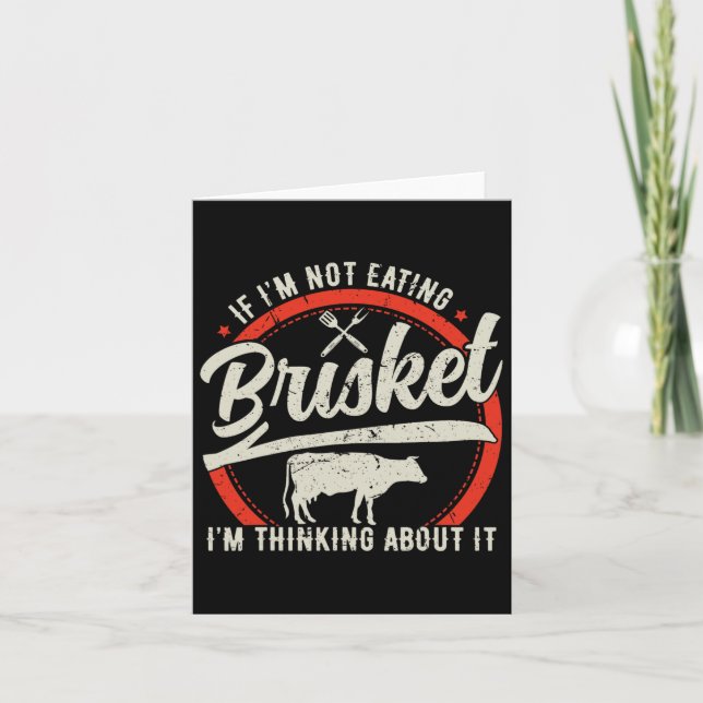Brisket Beef Grilling Bbq Grill Master  Card (Front)