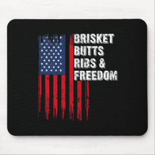 Brisket Butts Ribs And Freedom Steak Cooking Beef Mouse Pad