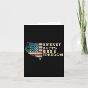 Brisket Butts Ribs And Freedom Vintage American Bb Card