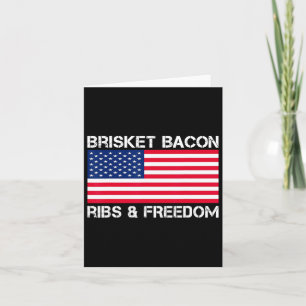 Brisket Bycon Ribs And Freedom Grill Bbq Meat Smok Card