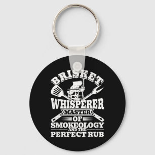Brisket Whisperer Perfect Rub Bbq Smoker Grill For Keychain