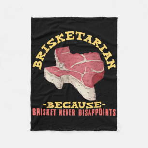 Brisketarian Funny Texas Bbq Meat Lover  Fleece Blanket