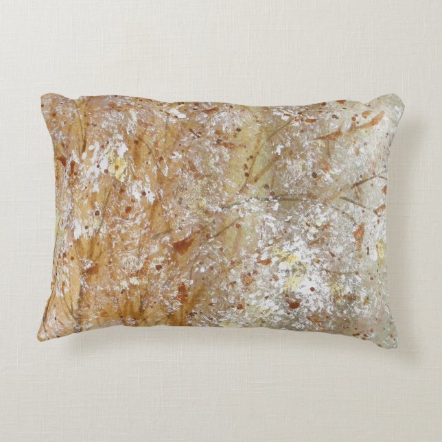 Bristles And Blooms Watercolor Accent Pillow (Back)