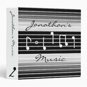 Bristles Musical Notes Personalized Binder