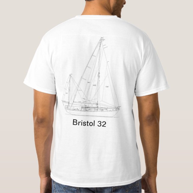 Bristol 32 with line drawing T-Shirt (Back)