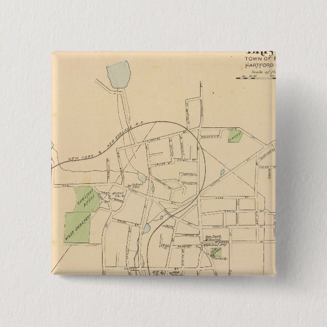 Bristol Borough 2 Inch Square Button (Front)