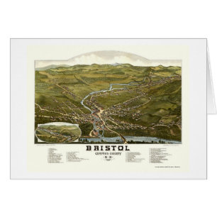 Bristol, carte panoramique de NH - 1884