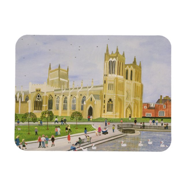 Bristol Cathedral and College Green 1989 Magnet (Horizontal)