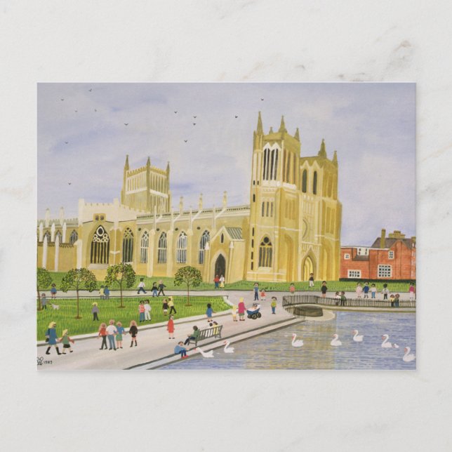 Bristol Cathedral and College Green 1989 Postcard (Front)