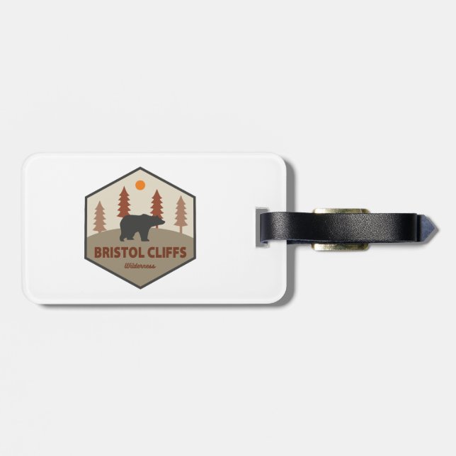 Bristol Cliffs Wilderness Bear Luggage Tag (Back Horizontal)