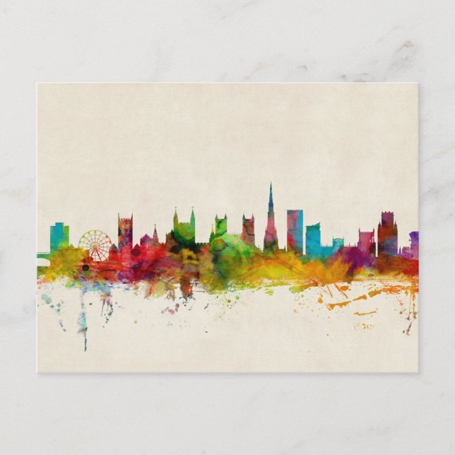 Bristol England Skyline Postcard (Front)
