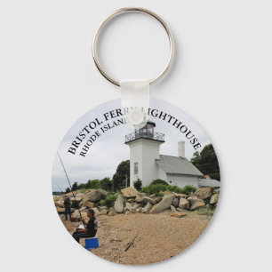 Bristol Ferry Lighthouse, Rhode Island Keychain