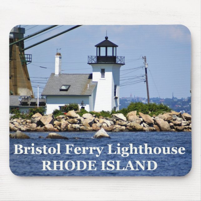 Bristol Ferry Lighthouse, Rhode Island Mousepad (Front)